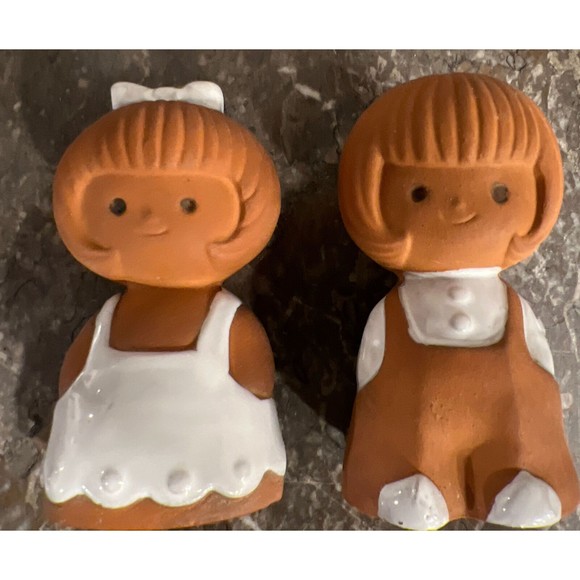 VTG Holt Howard Gingerbread Christmas Thanksgiving Salt Pepper Shaker Japan - Picture 4 of 9